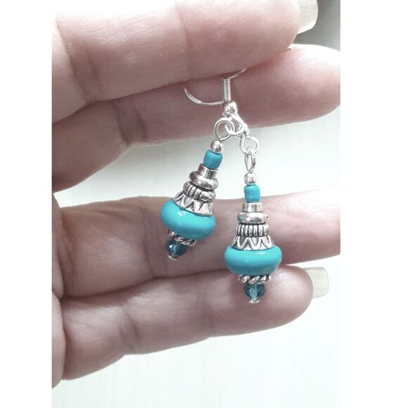 Artisan earrings  341#Fs NEW bohemian Genie in a bottle earrings dangle earrings - Picture 2 of 5